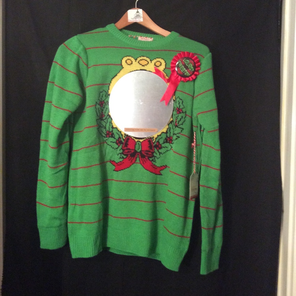 Merry Christmas poof ugly sweater